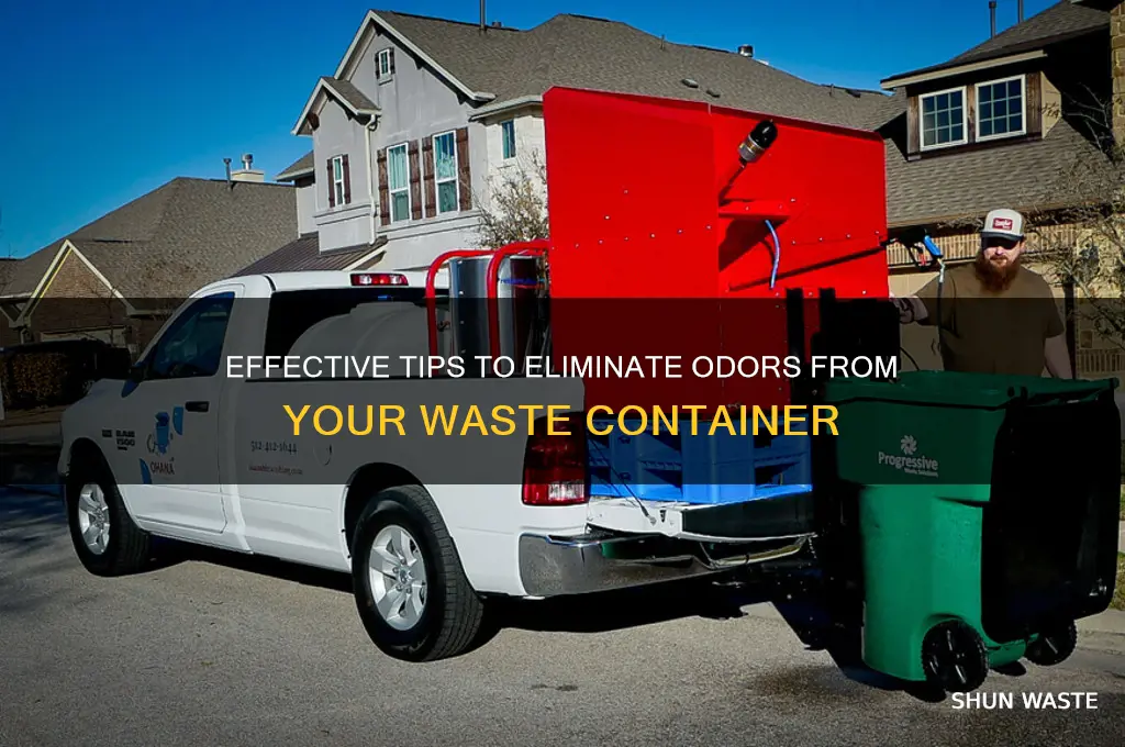 how to clean waste container that smells