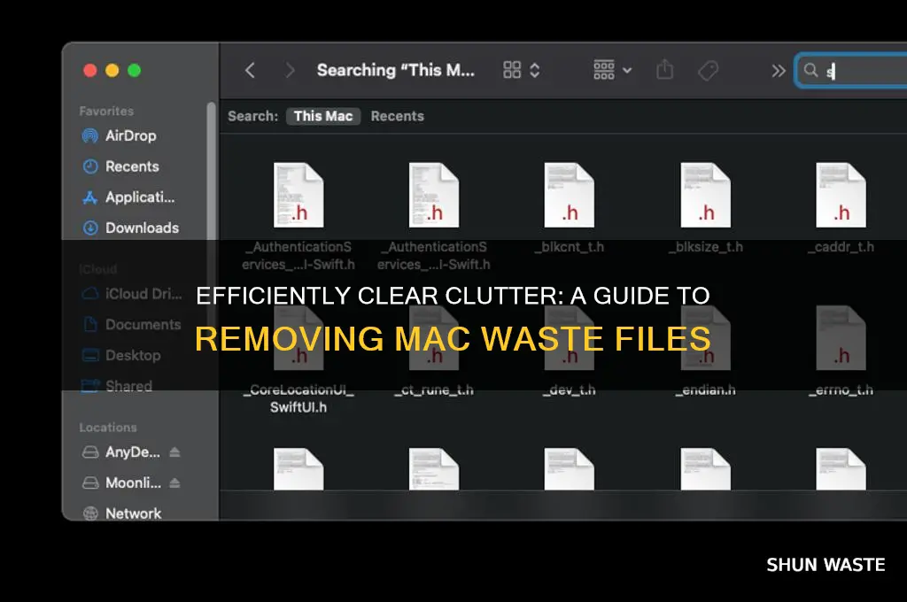 how to clean waste files in mac