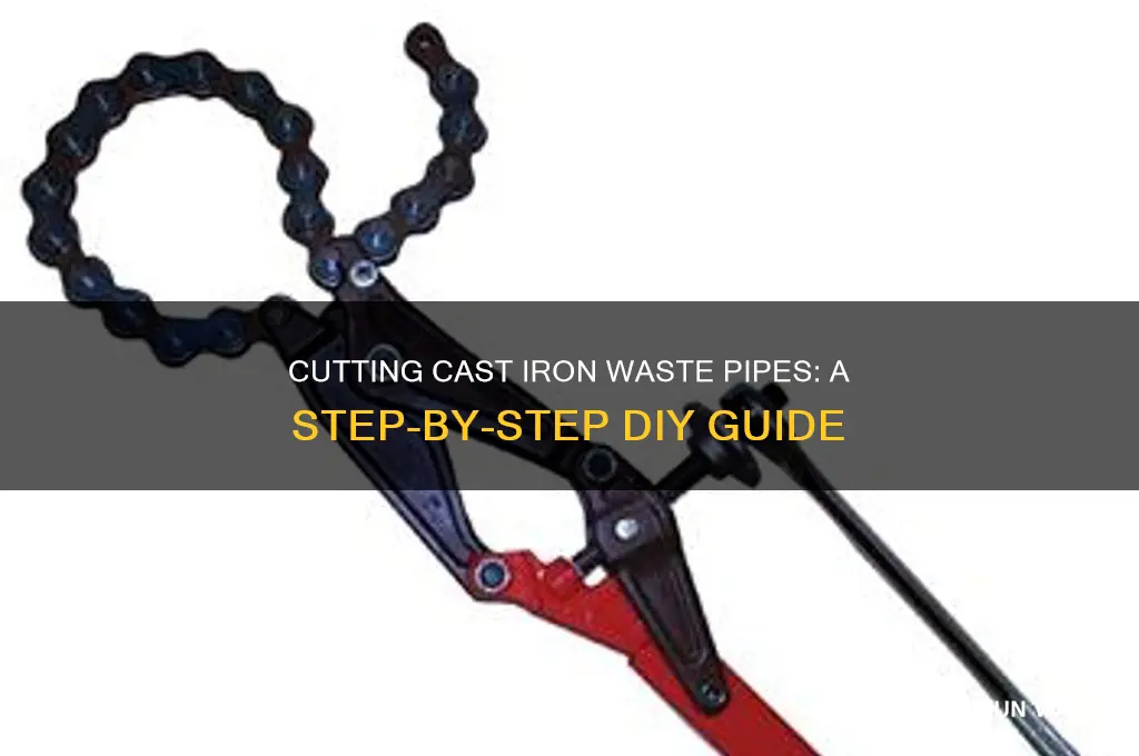 how to cut a cast iron waste pipe