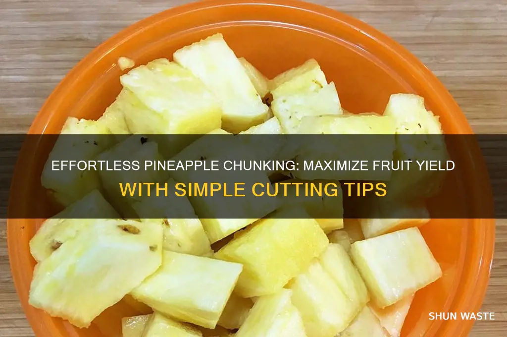 how to cut a pineapple into chunks without wasting any