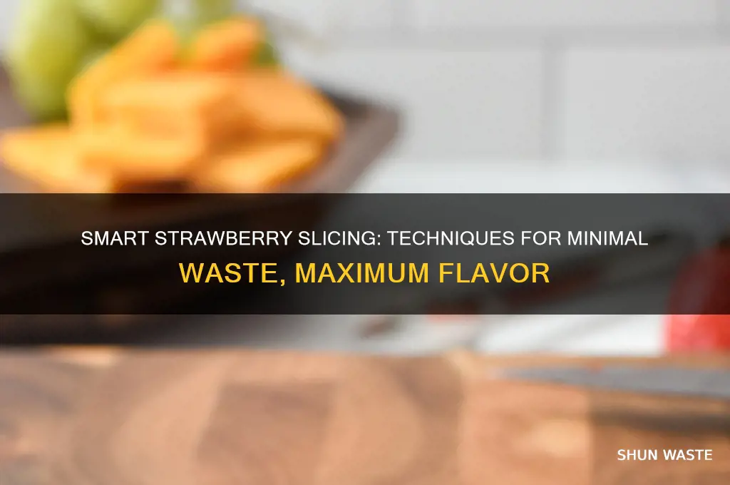 how to cut a strawberry minimal wastes
