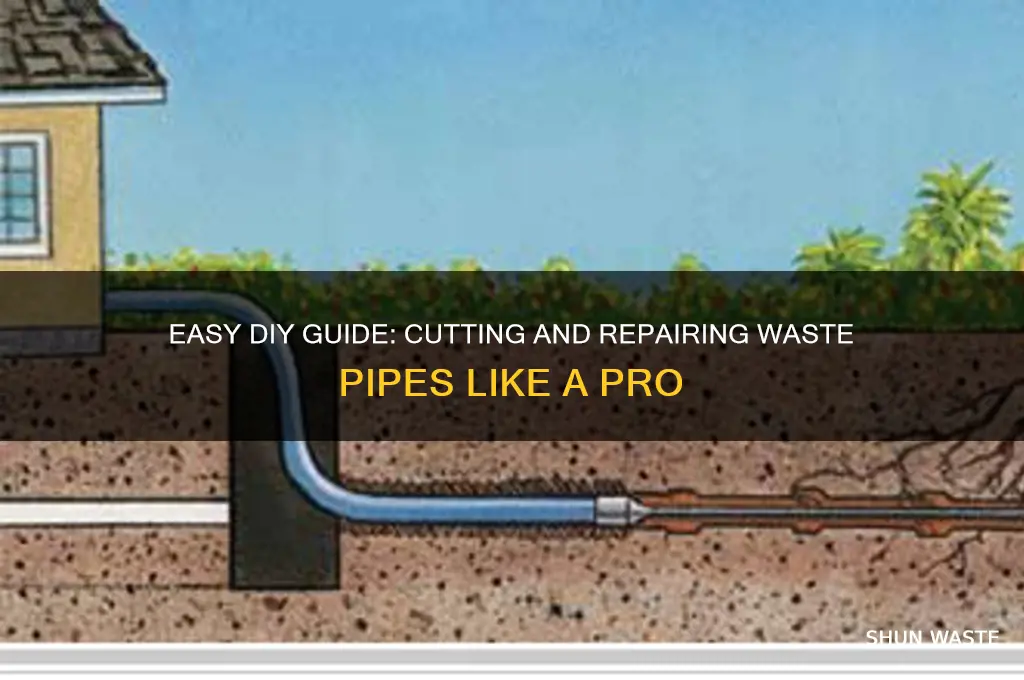 how to cut and fix waste pipe