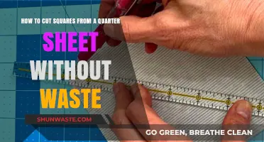Efficiently Cutting Squares from a Quarter Sheet: Waste-Free Techniques