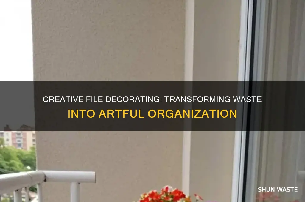 how to decorate a file with waste material