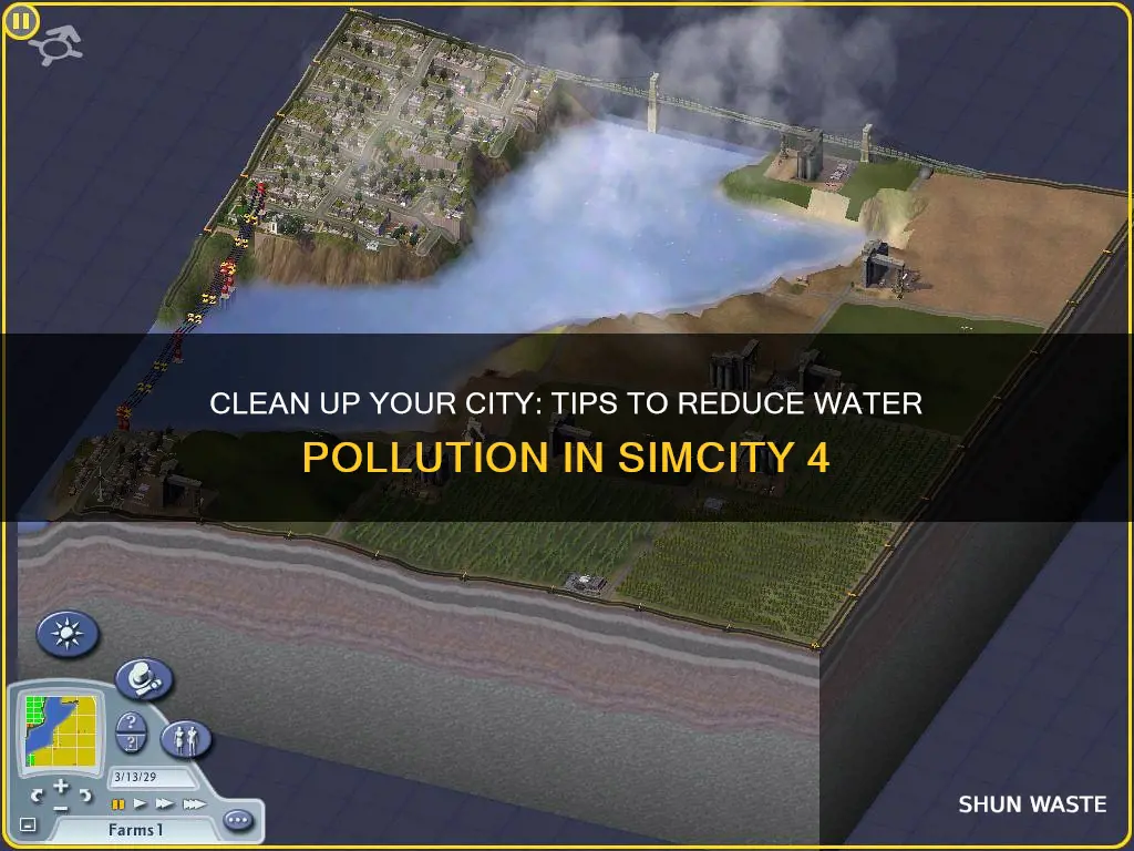 how to decrease water pollution in simcity 4