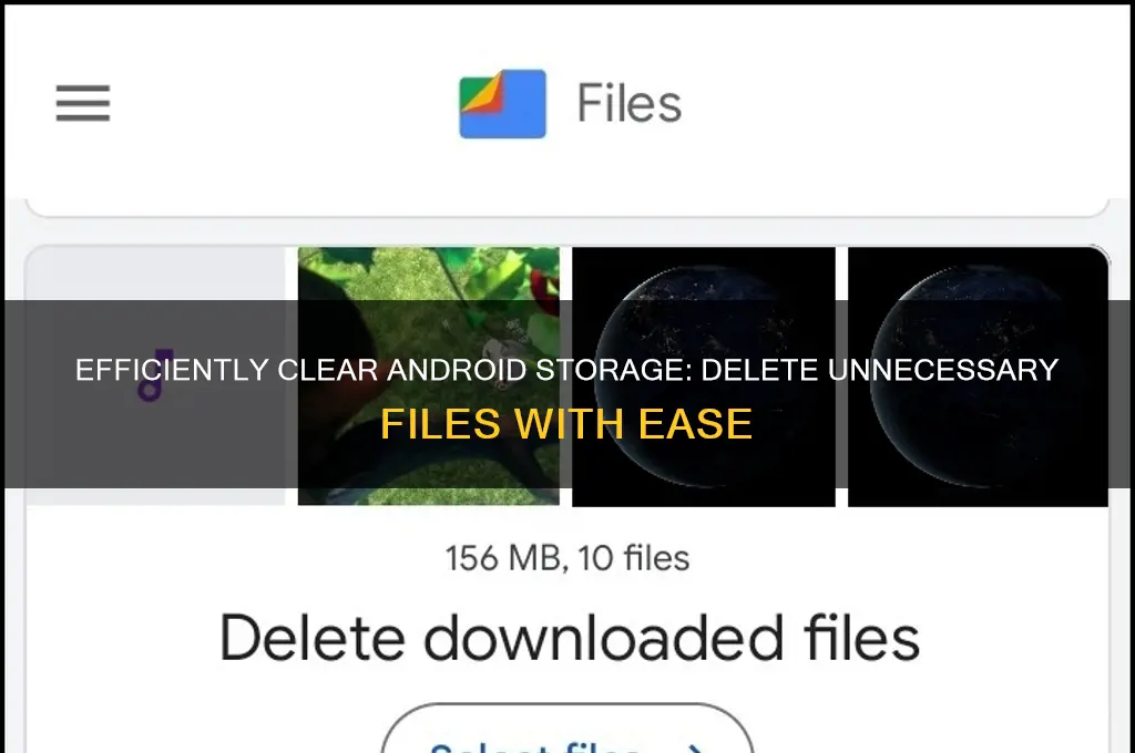 how to delete waste files in android