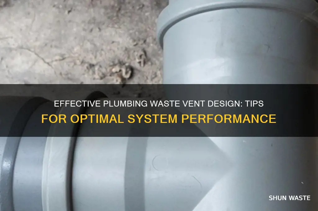how to design plumbing waste vent lines