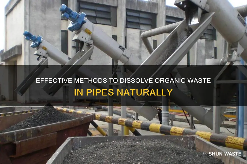 how to disolve organic waste in pipses