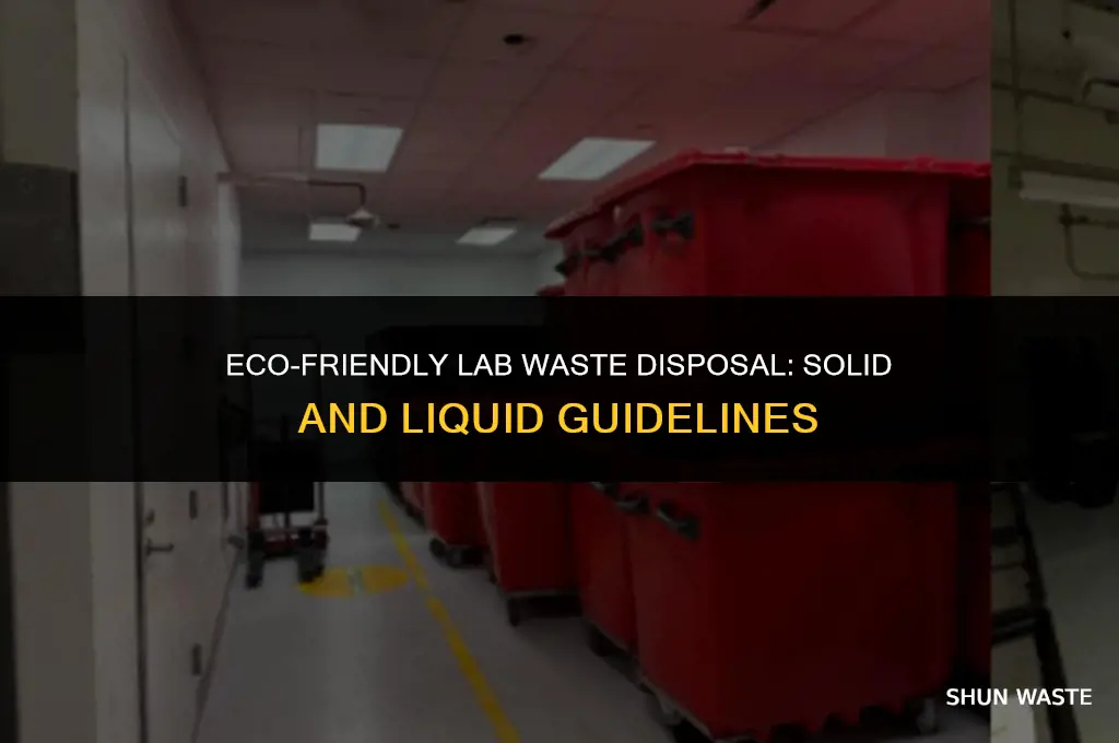 how to dispose solid and liquid waste in the laboratory