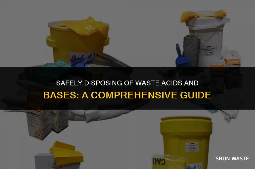 how to dispose waste acid and base down the drain