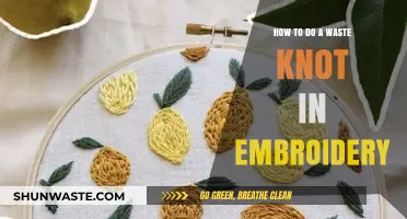 Mastering the Waste Knot Technique in Embroidery: A Step-by-Step Guide