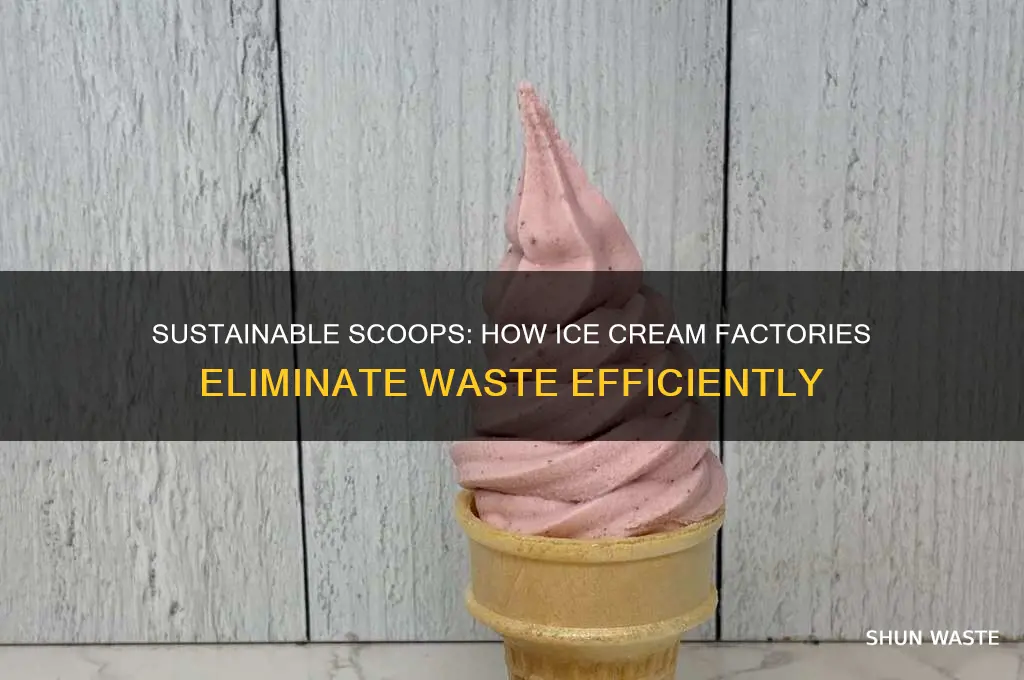 how to do ice cream factories get rid of waste