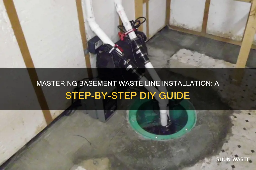 how to do the waste line in a basement