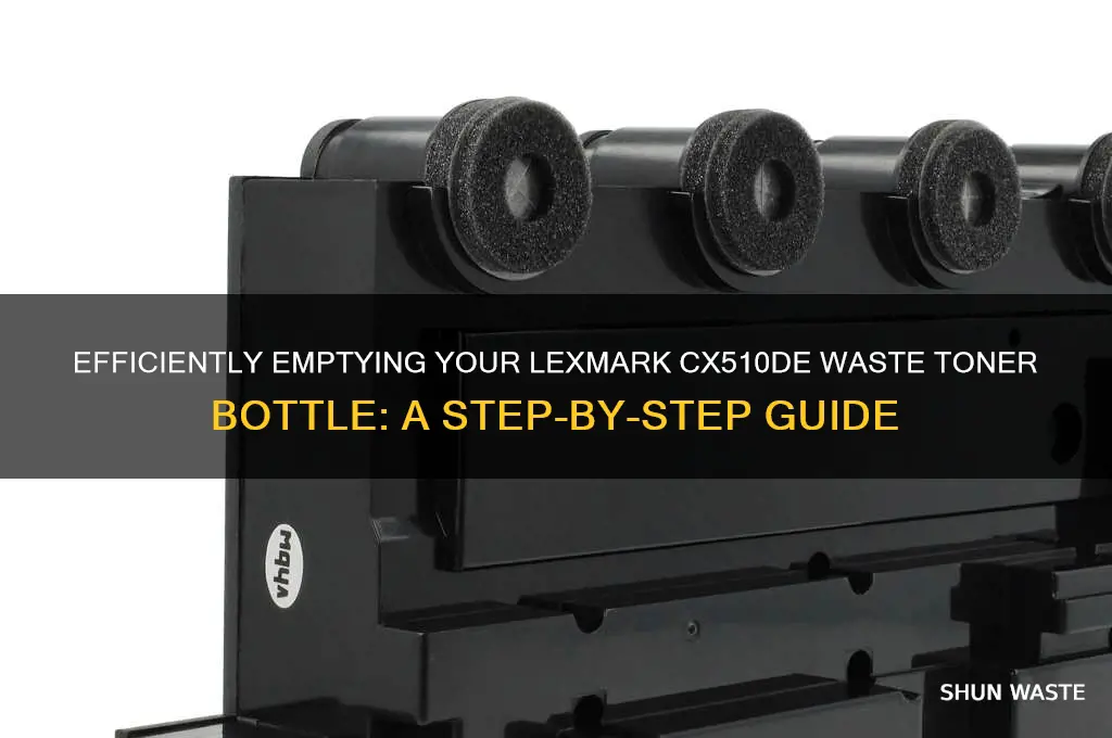 how to empty lexmark cx510de waste toner bottle