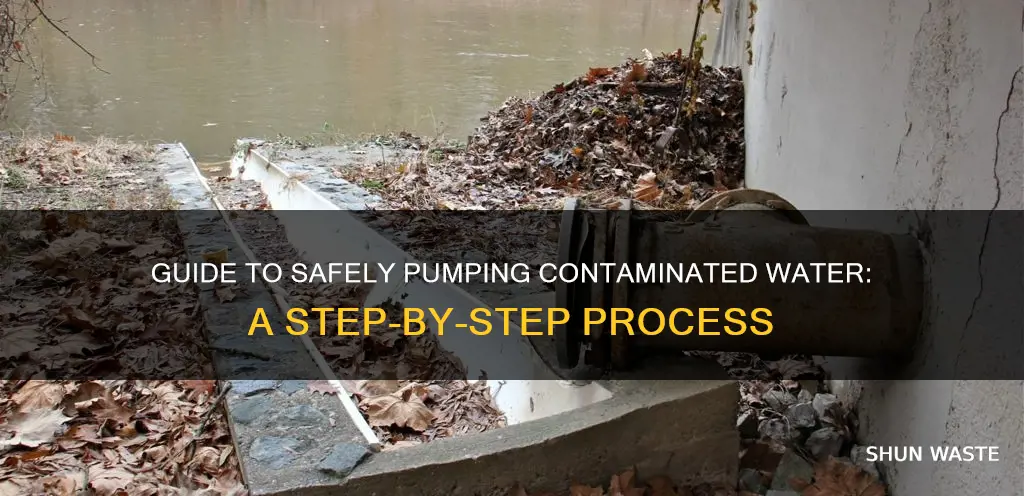 how to empty polluted water into pumping station