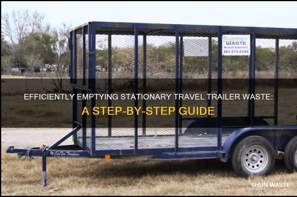 how to empty waste from travel trailer that us stationary