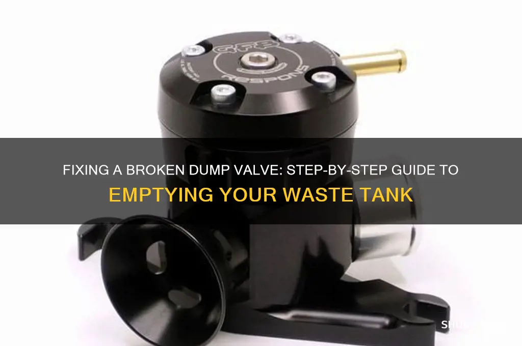 how to empty waste tank with broken dump valve