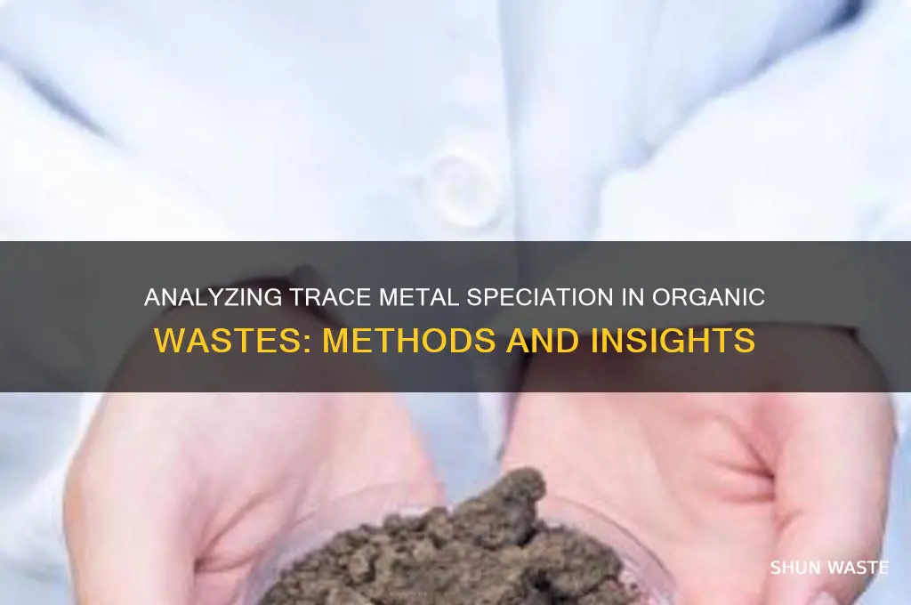 how to examine trace metal speciation in organic wastes