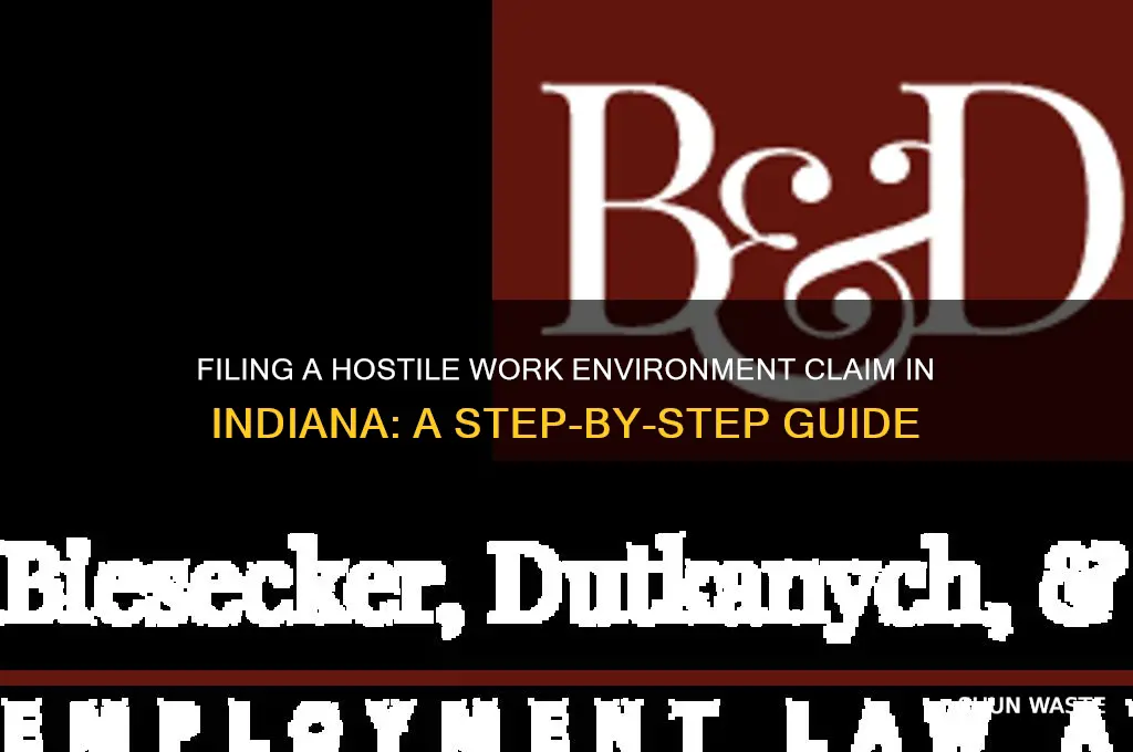how to file hostile work environment in indiana