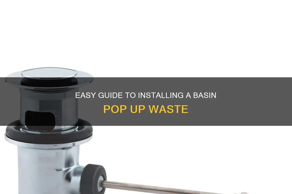 how to fit a basin pop up waste