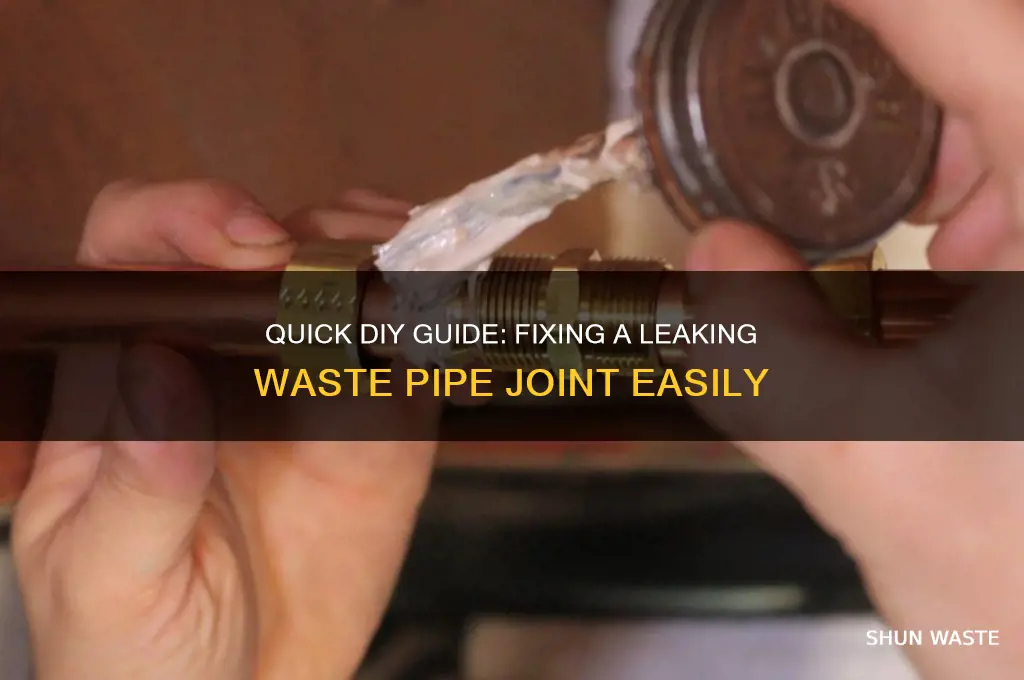 how to fix a leaking waste pipe joint