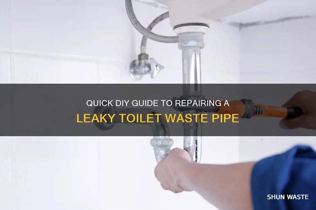 how to fix a toilet waste pipe leak