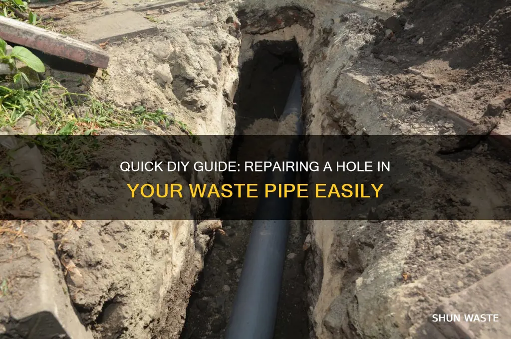 how to fix hole in waste pipe