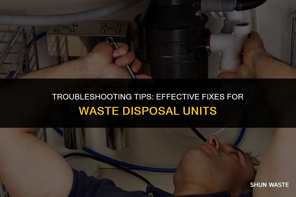 how to fix waste disposal units