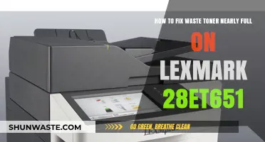 Fixing Lexmark 28ET651 Waste Toner Nearly Full Error: A Guide