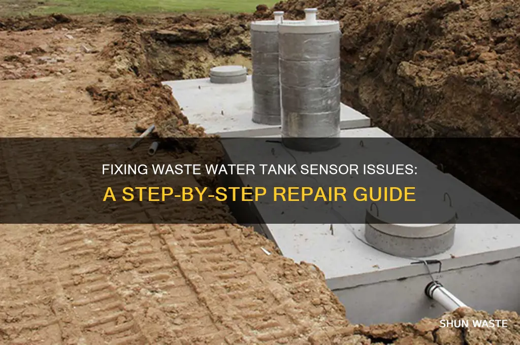 how to fix waste water tank sensor