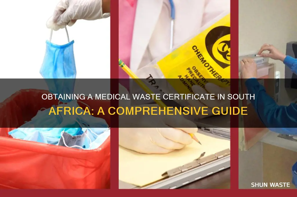 how to get a medical waste certificate south africa