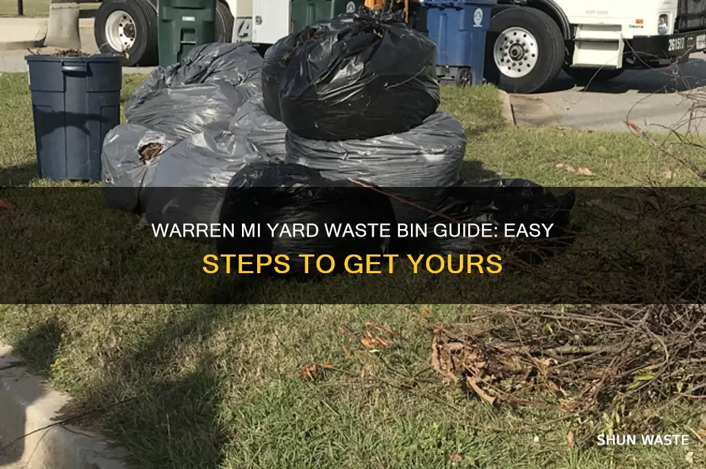 how to get a yard waste bin warren mi