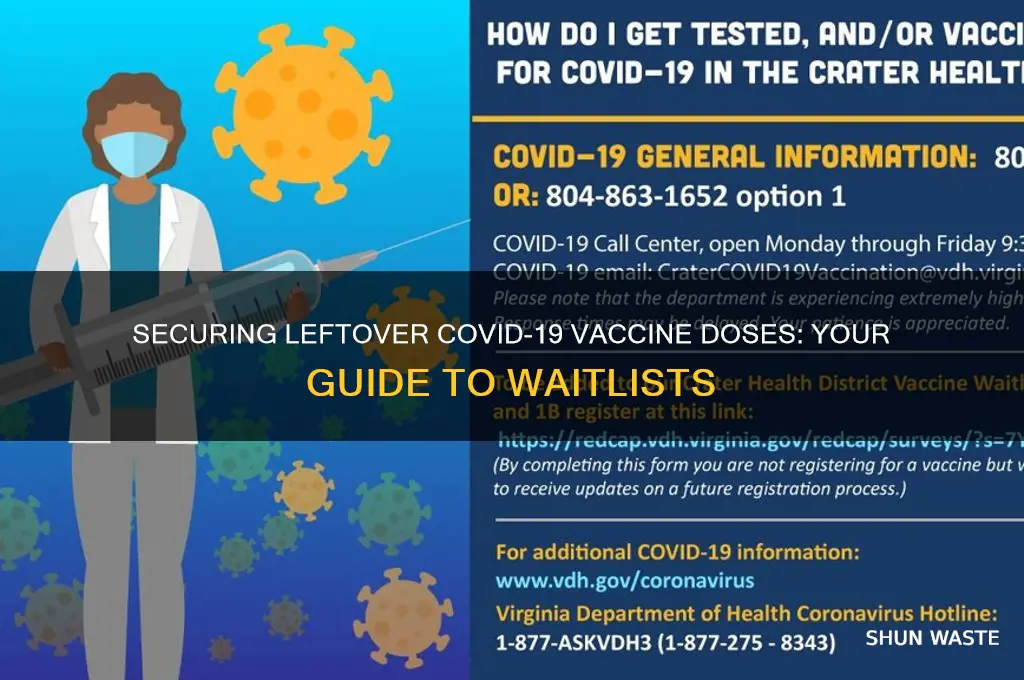how to get on a covid vaccine waste list