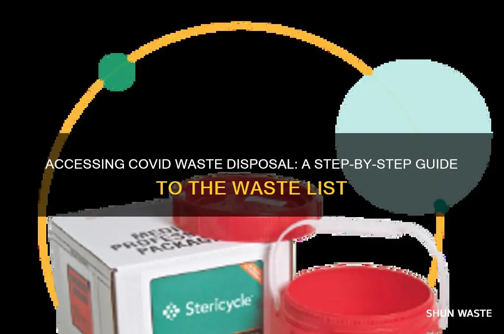 how to get on covid waste list