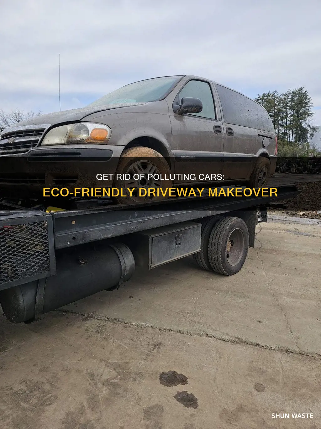 how to get rid of polluting car in my driveway