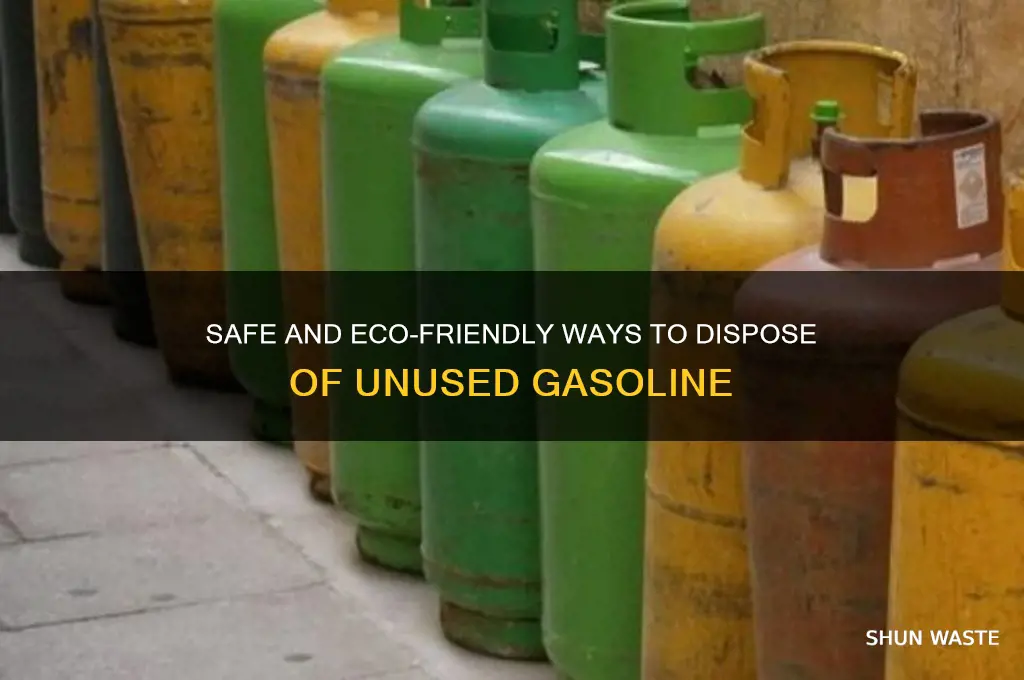 how to get rid of waste gasoline
