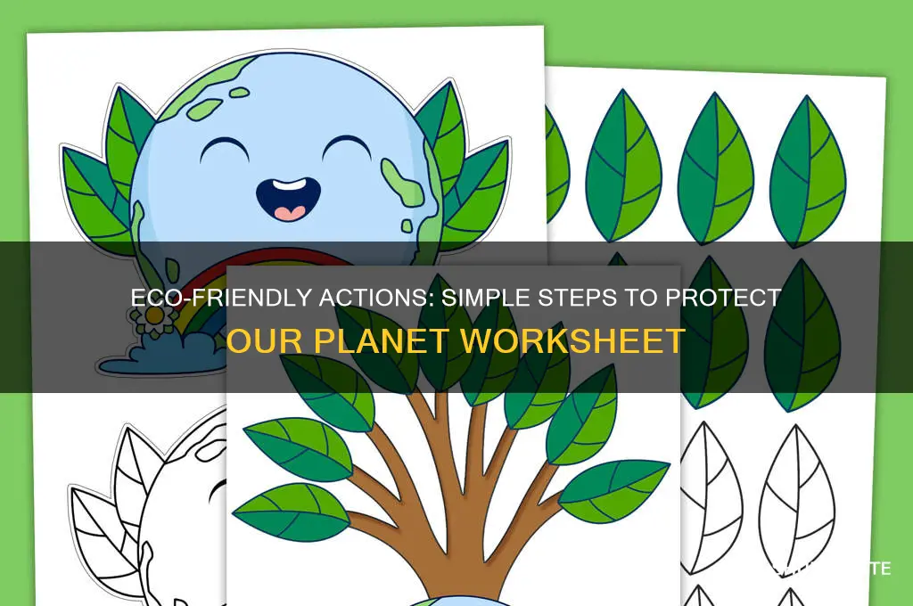 how to help the environment work sheet