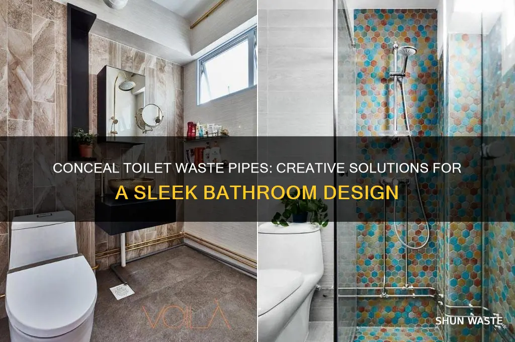 how to hide a toilet waste pipe