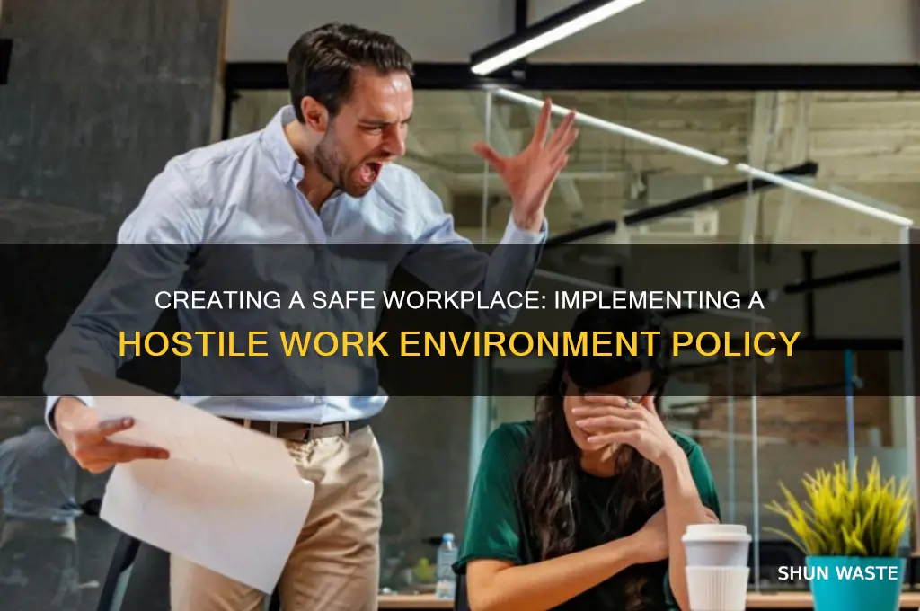 how to implement a hostile work environment policy