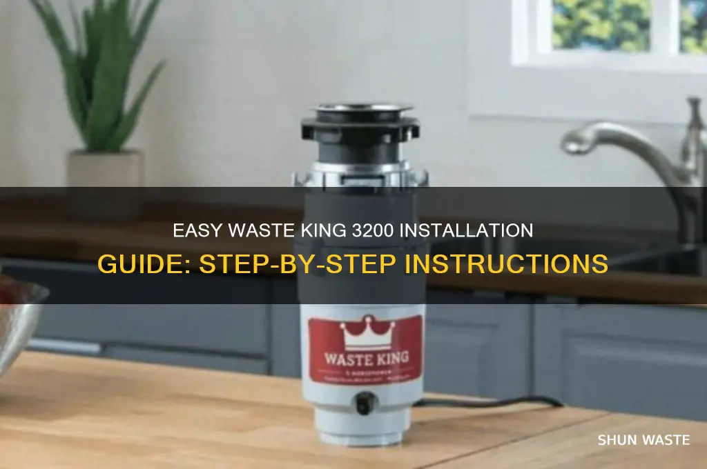 how to insrall a waste king 3200
