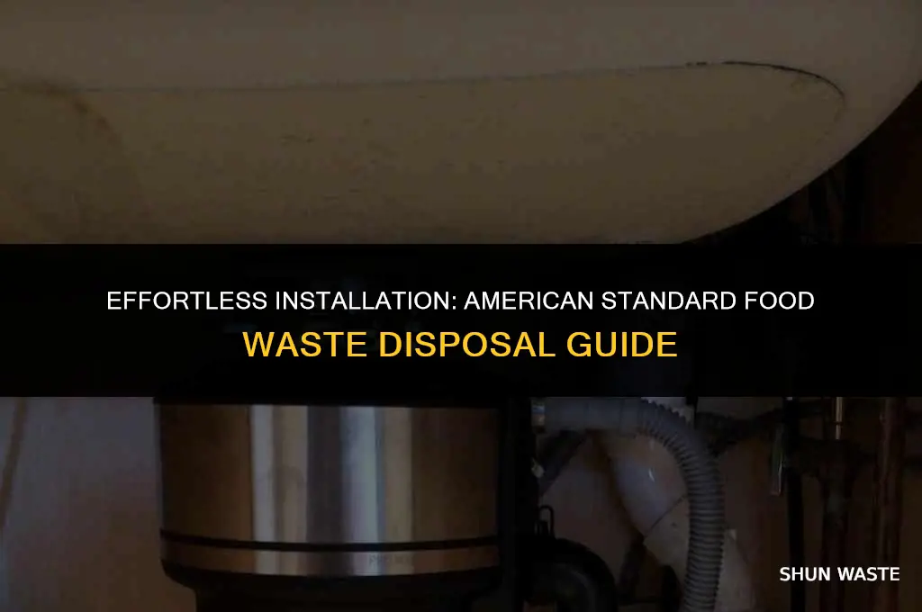how to install a american standard food waste disposal
