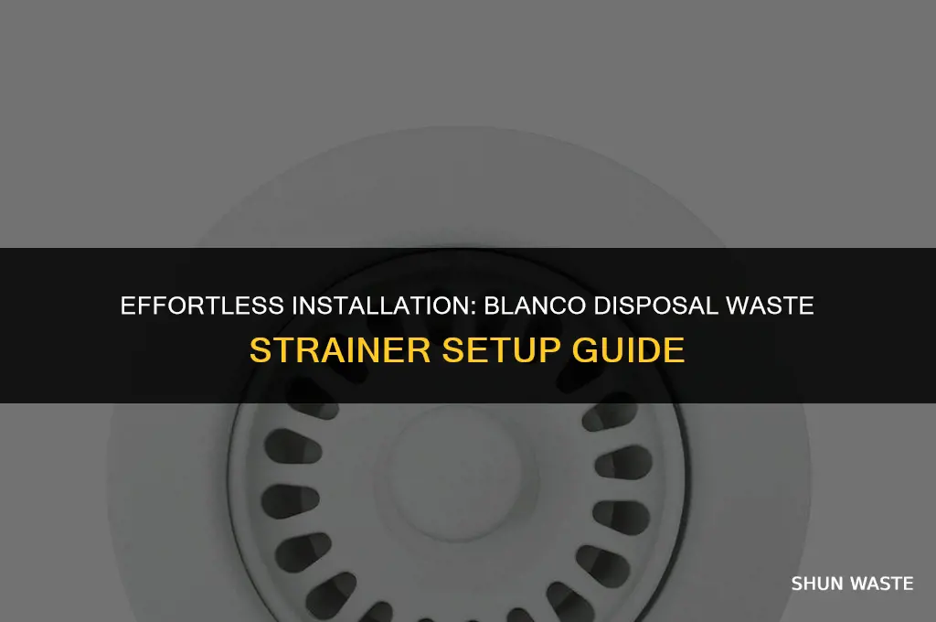 how to install a blanco disposal waste strainer