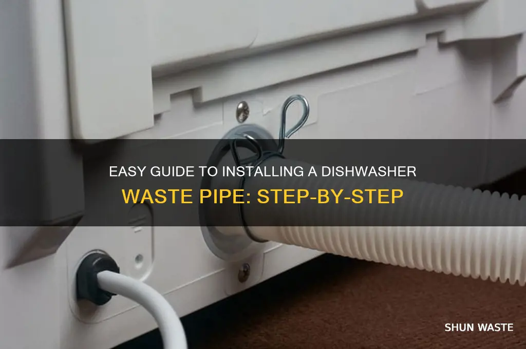 how to install a dishwasher waste pipe