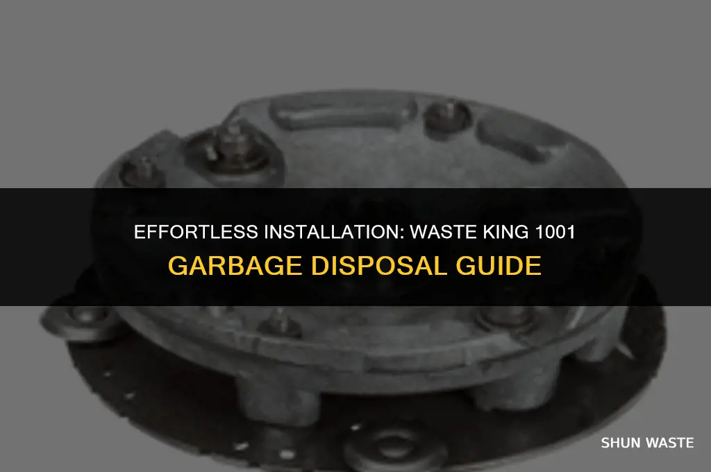 how to install a waste king 1001 garbage disposal