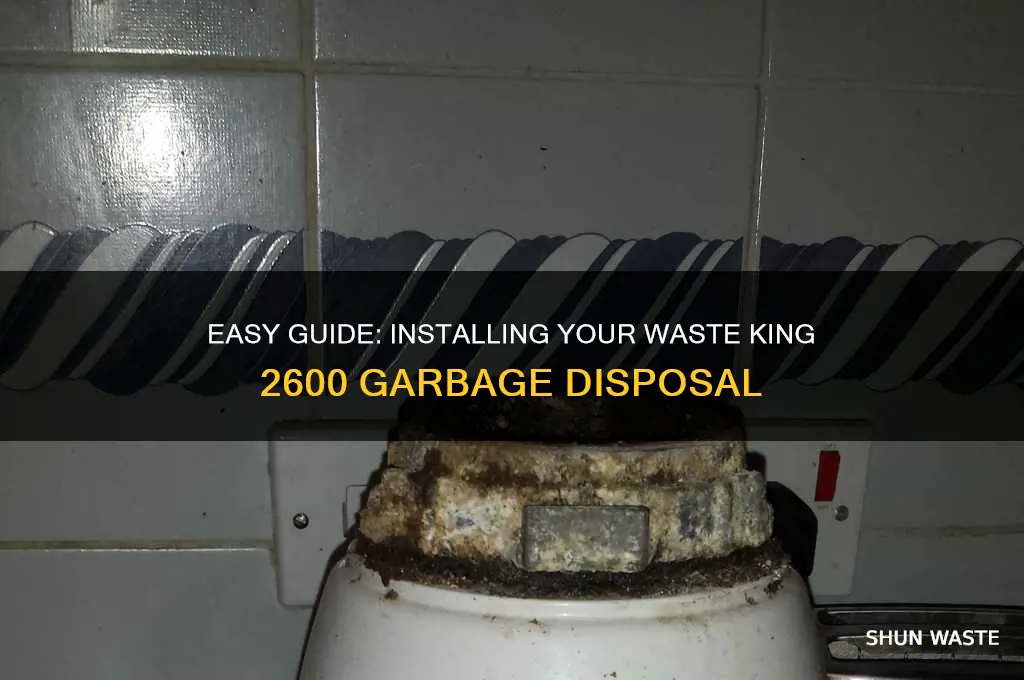 how to install a waste king 2600