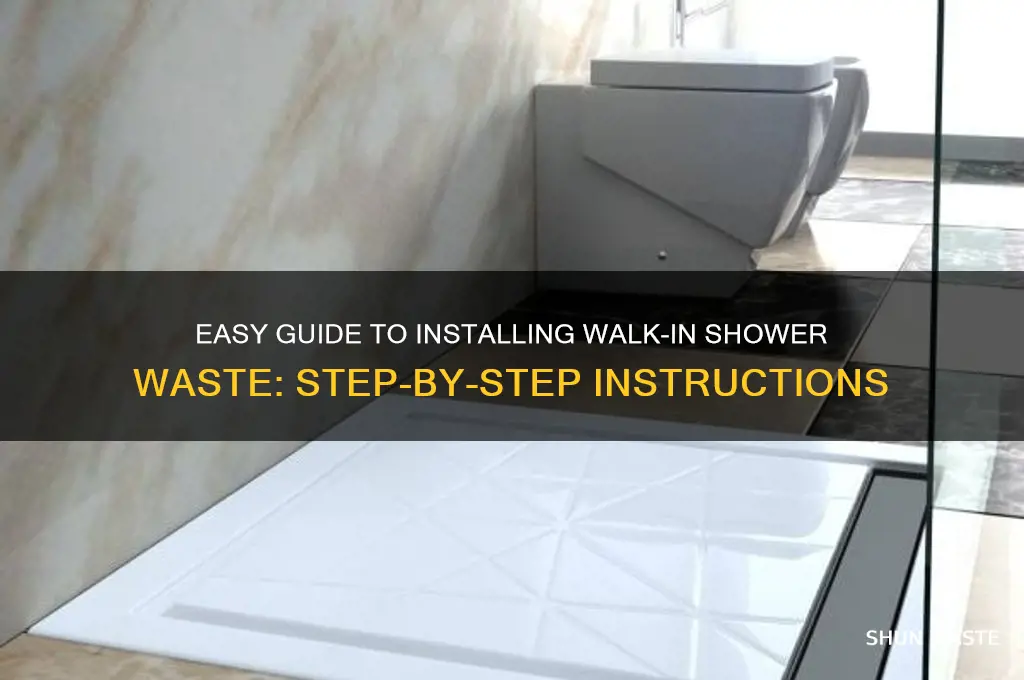 how to install walk in shower waste