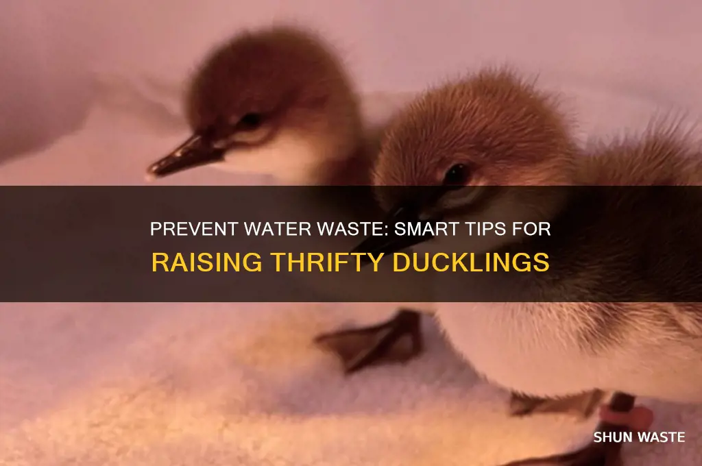 how to keep ducklings from wasting water