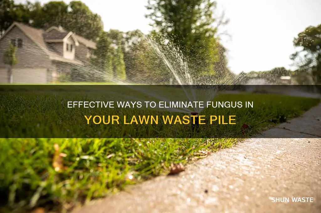 how to kill fungis in lawn waste pile