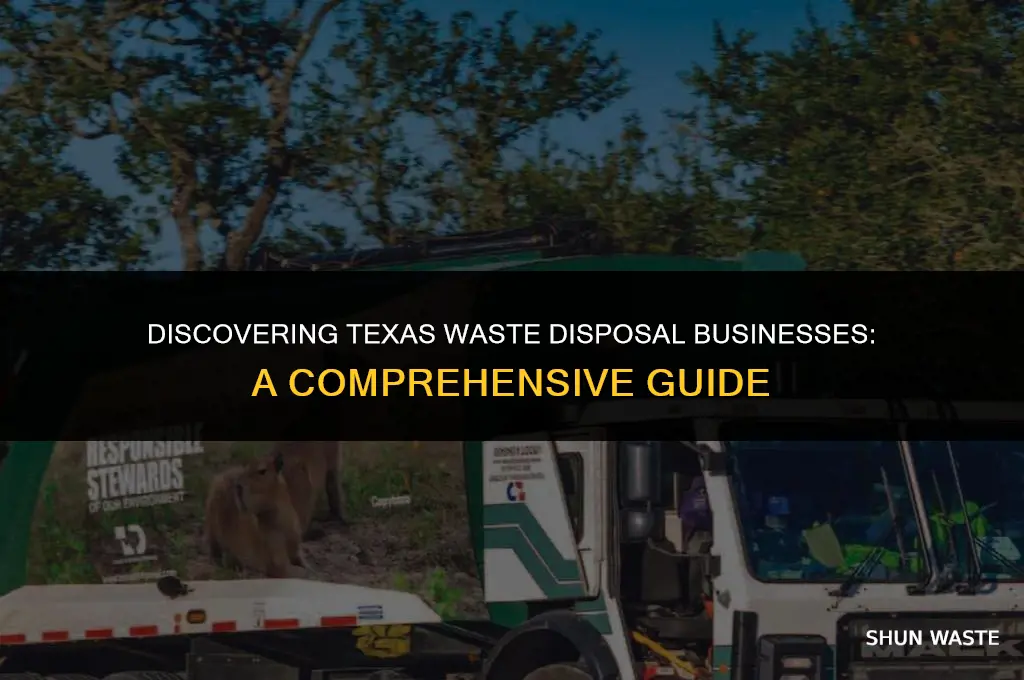 how to locate all waste disposal business in texas
