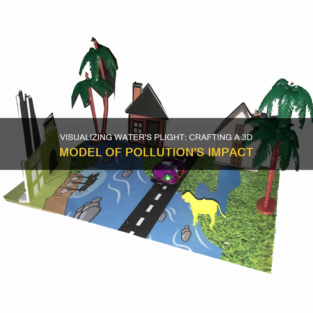 how to make a 3d model of water pollution